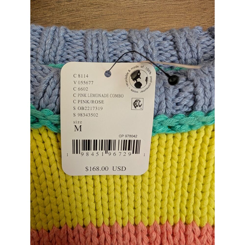 Free People Sweater Womens M Multicolor Beach Ball Chic Pullover Oversized NWT - Picture 5 of 5